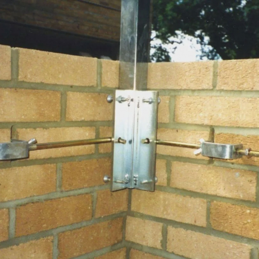 Internal Corner Profiles 2.6m L.O.N.G Version, Zinc, Complete with Fittings (1 Pair)